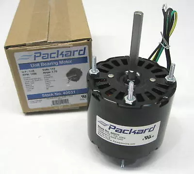 Packard Electric Fan Motor 40031 1/25 HP 1550 RPM 115 Volts (UE-31) • $65.80