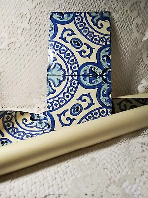 Portugal Blue Tile Wallpaper Partial Roll ~ 19.5  Wide X Undetermined Length • $75