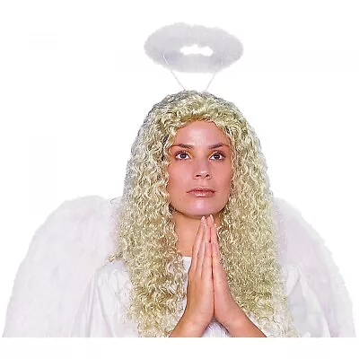 White Marabou Feather Halo Costume Accessory Adult Christmas • $6.02