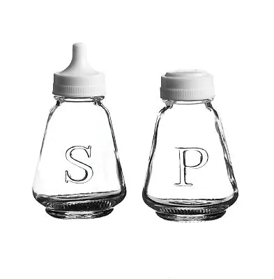 Ravenhead Clear Glass Salt And Pepper Shaker Serving Bottle Set With Logo • £6.95