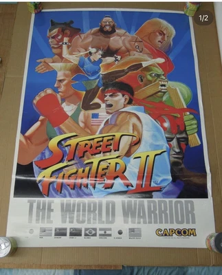 £130 • Buy ORIGINAL POSTER B1 Capcom Street Fighter II SF2 Street Fighter 2 Arcade