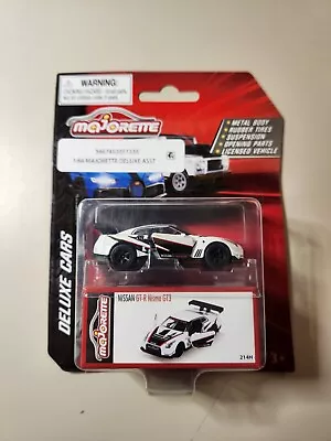 Majorette - Premium Deluxe Cars Nissan GT-R Nismo GT3 #214H White Diecast 1:64 N • $13.99