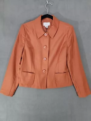 Chadwicks Wool 4 Button Blazer Jacket Women’s Size 12 Orange Vintage  • £24.13