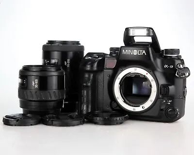 Minolta Maxxum Dynax α 9 35mm Film SLR AF Camera W/ 35-105mm 70-210mm 2 Lenses • $349.99