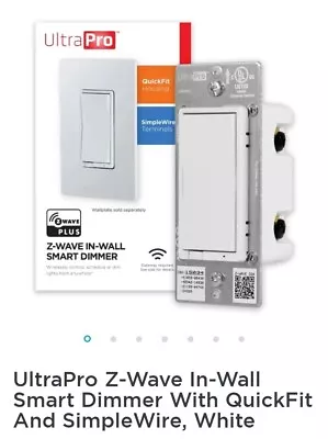 LOT OF 5 UltraPro Z-Wave In-Wall Smart Dimmer With QuickFit And SimpleWire • $89