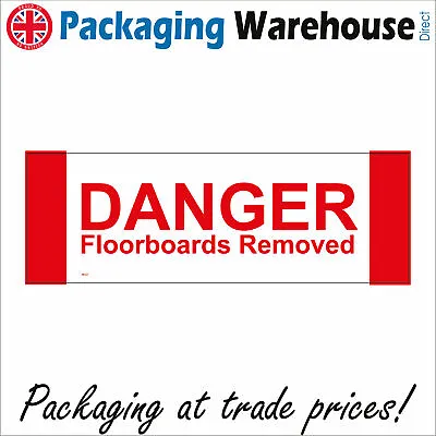 Pr257 Danger Floorboards Removed Sign Men At Work Plumber Heating Electrician • £7.95