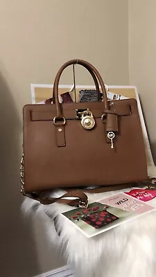 Nwt Auth Michael Kors Hamilton Large E/w Saffiano Leather Satchel • $215