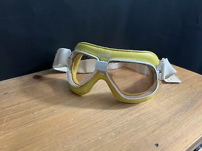 VINTAGE RARE HTF Reusch WINTER SKI/SNOWBOARD GOGGLES YELLOW AS-IS COLLECTIBLE • $157.50