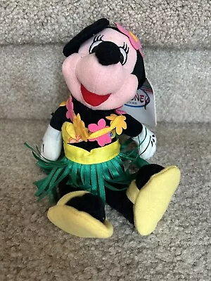 Disney Bean Bag Plush - HULA MINNIE (Mickey Mouse) (9.5 Inch) - Mint W/Tag • $8