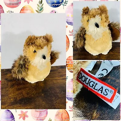 Douglas Cuddle Toy Owl 7”  Plush Bird Brown Blonde Stuffed Animal #4060 • $12