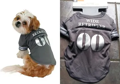 $9.97 • Buy Dog Halloween Costume-pet T-shirt Football Wide Retriever Grey Silver Muscle S 