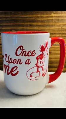 Large Disney Parks New Mug Mickey Minnie Mouse Once Upon A Time Red White • $19.99