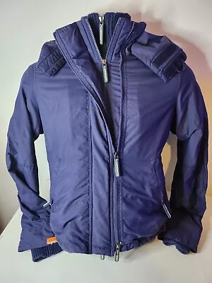 Boys Superdry Windcheater Jacket Size Small Navy Blue • £9