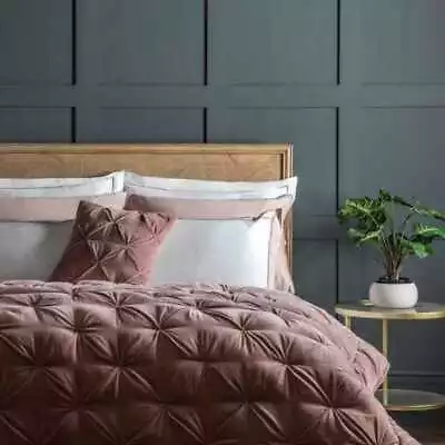 Opulent Velvet Bedspread Blush • £109