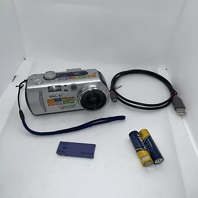 Vintage Sony Cyber-shot DSC-P50 2.1MP CCD Digital Camera - Tested + Accessories • $43.58