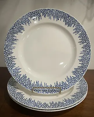 Martha Stewart Stockholm Porcelain 11 3/8  Dinner Plates Set Of 3 Dinnerware • $43.19