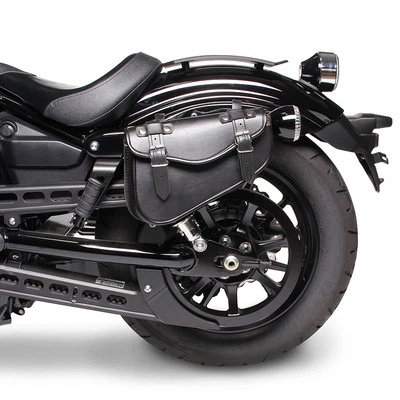 Bolsas Alforjas Laterales Para Moto Custom Y Retro Craftride VH5 Negro Dpla1 A703212 0