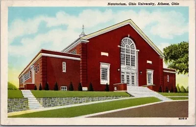 Vintage 1930s OHIO UNIVERSITY Athens OH Postcard  Natatorium  Building View • $4.80