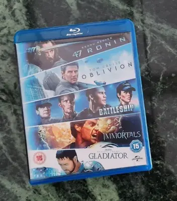 Oblivion / Battleship / Immortals / Gladiator / 47 Ronin (Box Set) (Blu-ray • £9.44