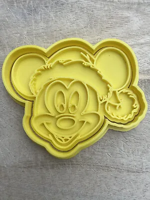 Christmas Mickey Biscuit Cake Cookie Fondant Decor  Clay Cutter & Embosser Set • £2.99