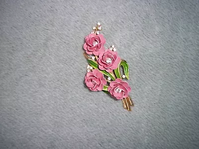 Vintage Trifari Floral Pink Brooch • $39.99