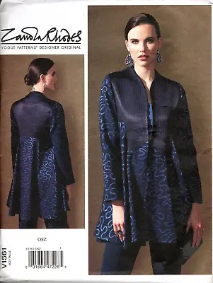 Vogue V1561 Zandra Rhodes Misses Jacket Size 6 To 22 UNCUT Sewing Pattern • $27.95