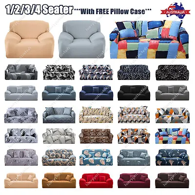 Sofa Covers 1 2 3 4 Seater High Stretch Lounge Slipcover Protector Couch Cover • $21.29