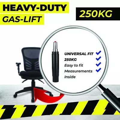 Universal Gas Lift Heavy Duty Office Chair Cylinder 250Kg Rated Pneumatic Strut  • $67