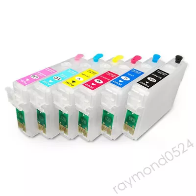 T0781-T0786 Refillable Ink Cartridges For Epson Stylus Photo RX580 RX595 RX680 • $30.55