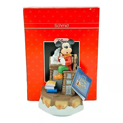 Disney Schmid Mickey Mouse Disney A Christmas Carol Wind Up Music Box NEW • $149.95