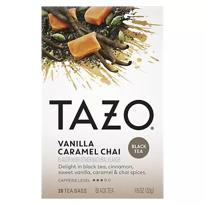 £1.99 • Buy TAZO Vanilla Caramel Chai Black Tea 20 Count Bags 1 Box NEW!