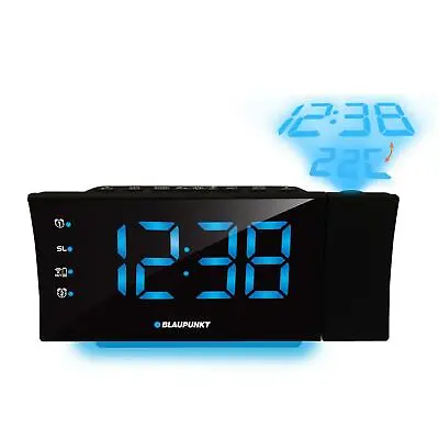 Alarm Clock Radio FM USB LED Backlight Display Time Projection Timer Temperature • £43.22