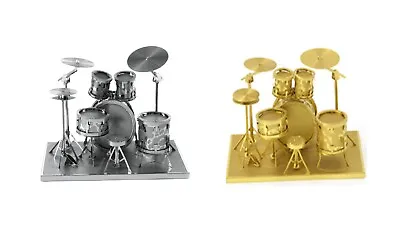 Metal Drum Set Miniature Metal Model Kits 3D Laser Cut Metal DIY Instrument Gift • £10.75