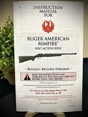 VINTAGE Ruger American Rimfire Bolt-Rifle Owner’s Manual Brochure. 04/13 MINT!! • $18