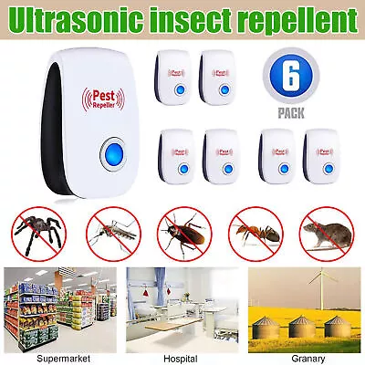 Ultrasonic Pest Control Repeller Plug-in Insect Mosquito Killer Rat Mice Spider • £6.99