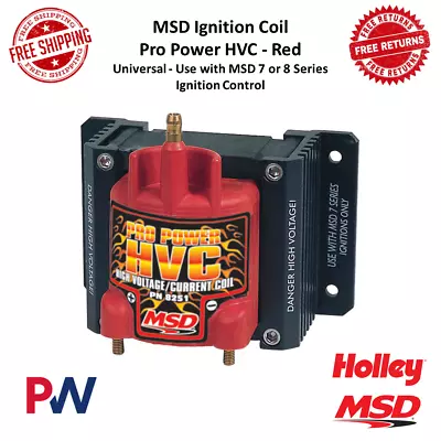 MSD Pro Power HVC Coil Use W/ MSD 7 Or 8 Series Ignition Control Red | Universal • $247.56