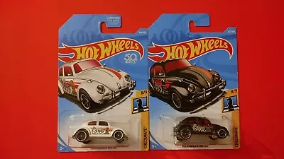 Hot Wheels VOLKSWAGEN BEETLE Lot Of 2. Checkmate Pawn. Black & White. NEW • $3.95