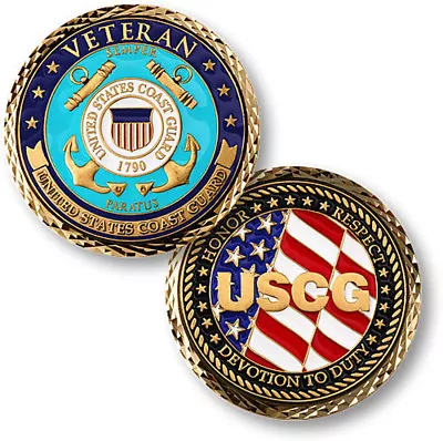 NEW USCG U.S. Coast Guard Veteran Challenge Coin. • $15.99