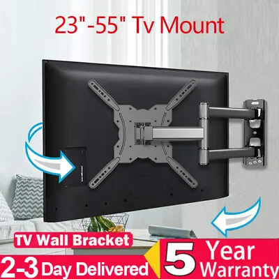Full Motion Pull Out TV Slim Wall Mount Bracket Stand 32 37 40 42 43 55 50 55  • £13.29