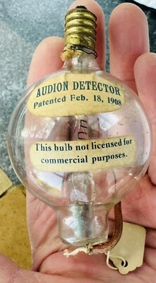 $510 • Buy DeFOREST Antique AUDION DETECTOR TUBE Electric W/BOX Radio SPHERICAL Vacuum BULB