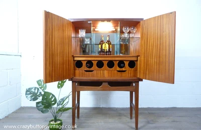 Norwegian Teak Cocktail Drinks Cabinet By Torbjorn Afdal • £895