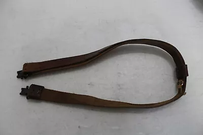 1  Wide Military Type Leather Adjustable Rifle Sling W/ Swivels • $18.50