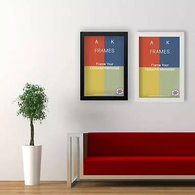 £9.57 • Buy BLACK Photo Frames A1 A2 A3 A4 A5  WHITE Modern Flat Poster Frames Picture Frame