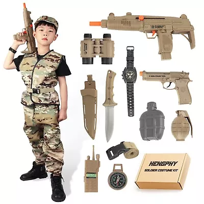 HENGPHY Army Costume For Boys 4-8 Soldier Kit • $23.99