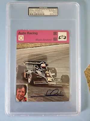 1977-79 Sportscaster #10-09 Mario Andretti Psa/dna Certified Authentic Autograph • $139.99