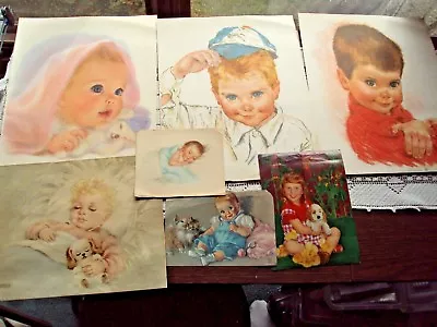 Baby Prints 7 Total Artists Florence Kroger Maud Tousey Fangel Northern Vintage • $33.93