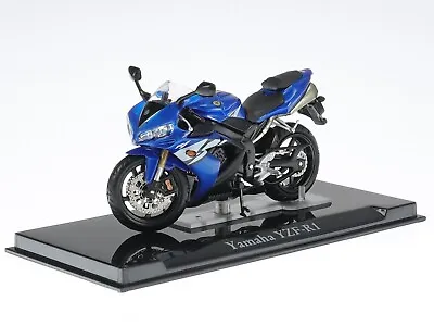 Yamaha YZF-R1 Blue Superbike Bike Model In Acrylic Show Case 107 Atlas 1:24 • £18.14