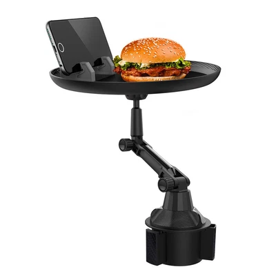 $25.89 • Buy Food Cup Table Tray Car SUV 360° Swivel Drink Bottle Holder With Phone Mount