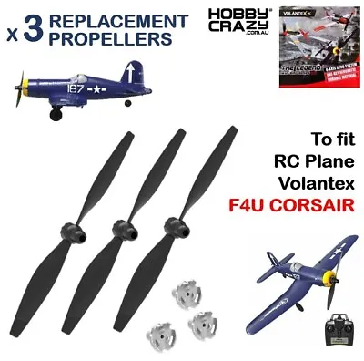 Volanetex Propeller Replacement 3 Pcs RC Plane F4U Corsair RC War Plane 2.4ghz • $34.95