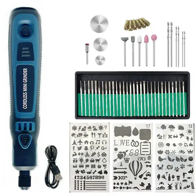 56PCS USB Cordless Electric Mini Drill Grinder Polishing Pen Rotary Tool Kit Set • $21.99